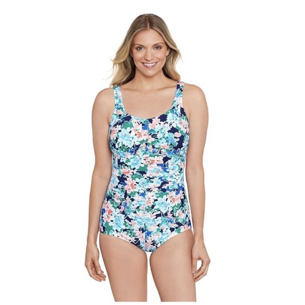 Penbrooke Shape Solver NWT Swimsuit Mastectomy Sz 16 Floral One Piece Beach